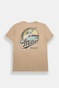 Miller High Life Fishing Graphic Tee - Sand /