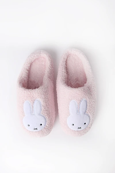 Miffy Plush Slippers - Light Pink /