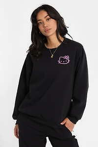Hello Kitty Crew Neck Sweatshirt - Black /