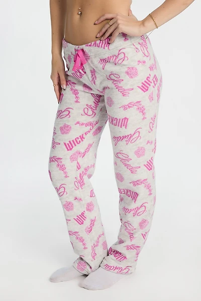 Wicked Glinda Plush Pajama Pant - Pink /