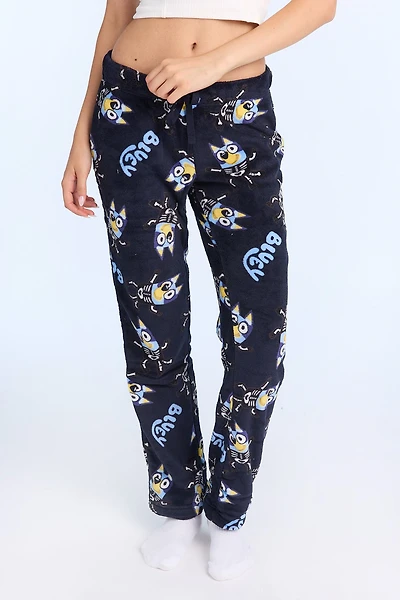 Bluey Halloween Plush Pajama Pant - Denim Blue /