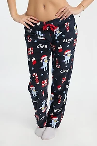Bluey Christmas Plush Pajama Pant - Navy /