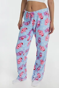 Care Bears Snowflakes Plush Pajama Pant - Blue /