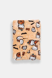 Hello Kitty Halloween Plush Blanket - Peach / O/S