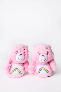 Care Bears Stuffed Plush Slippers - Light Pink /
