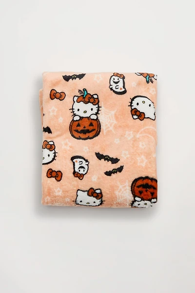 Hello Kitty Pumpkin Plush Blanket - Orange / O/S