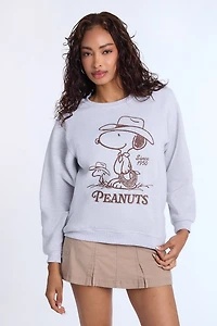 Peanuts Graphic Crewneck Sweatshirt - Heather Grey /