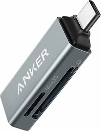 Anker - 2-in-1 USB-C to SD/Micro SD Card Reader Gray