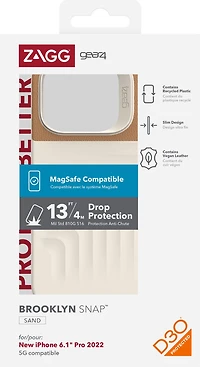 GEAR4 - iPhone 14 Pro Gear4 D3O Brooklyn Snap Case - Sand