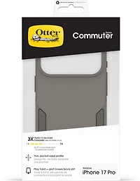 OtterBox 7798336 Étui Commuter MagSafe avec Contrôle de la Caméra Grey Comfort pour iPhone 17 Pro