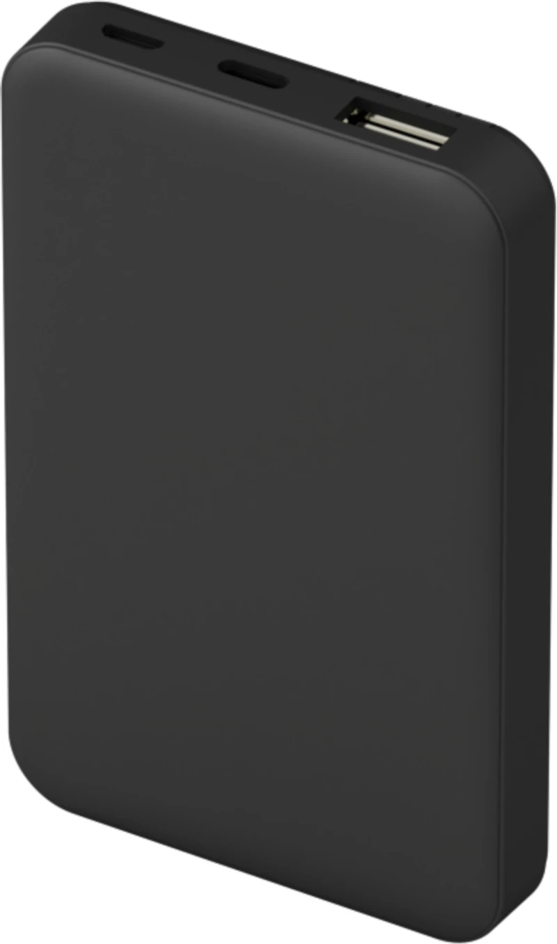 DBRAMANTE1928 Re-Charge Universal Dual Port Slim Fast Charge Power Bank - 5,000 MAH clear