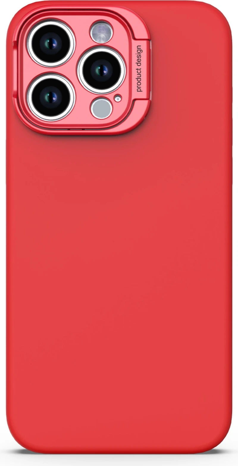 iPhone 15 Pro Max Uunique Liquid Silicone MagSafe Stand Case - Red