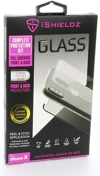 Protecteur d'écran en verre trempé iShieldz 360 (Avant et arrière) pour Apple iPhone X/Xs - Transparent