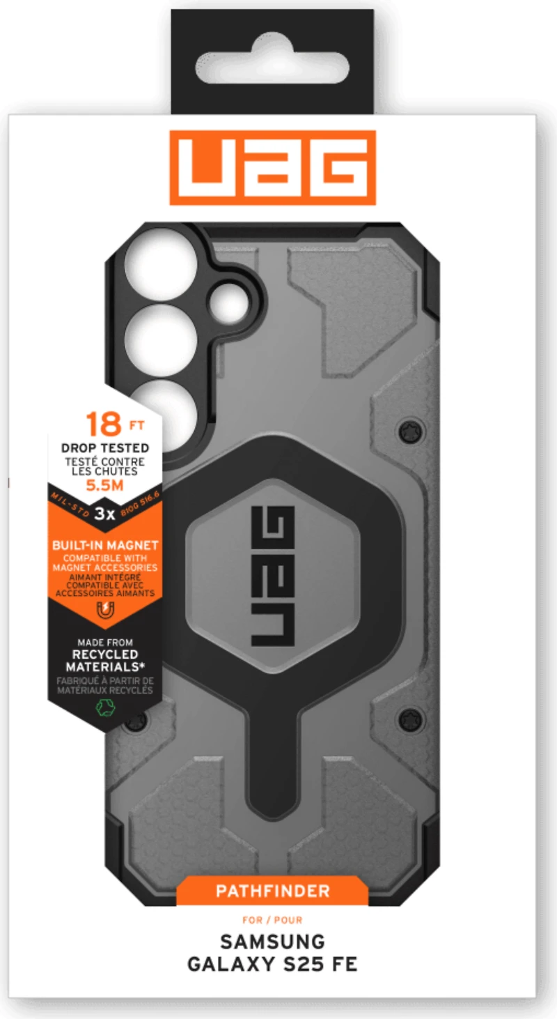 Samsung Galaxy S25 FE UAG Pathfinder Clear MagSafe Case - Ash