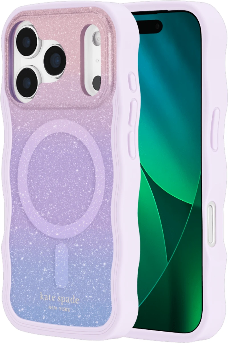 Kate Spade KS057330 Étui Wavy MagSafe Opal Glitter pour iPhone 17 Pro