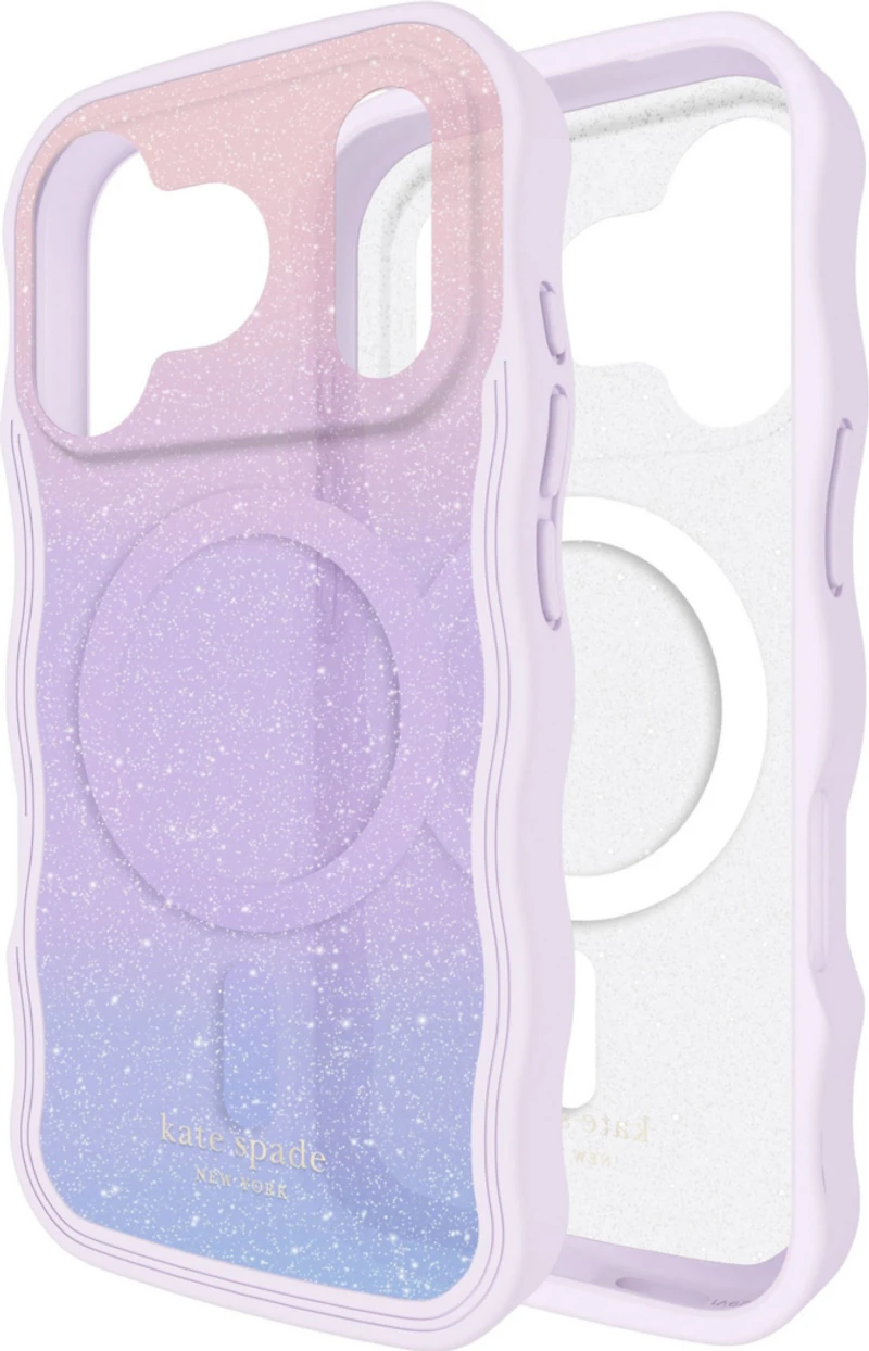 Kate Spade KS057330 Étui Wavy MagSafe Opal Glitter pour iPhone 17 Pro