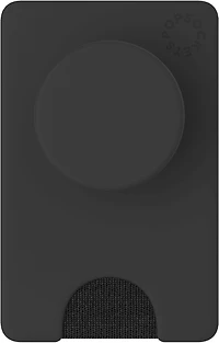 PopWallet+ Card Holder with Swappable Device Stand and Grip Topper - Black