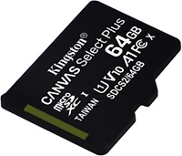 Kingston 134371 Carte Mémoire 64 GB microSDXC Canvas Select Plus Class 10 SDCS2