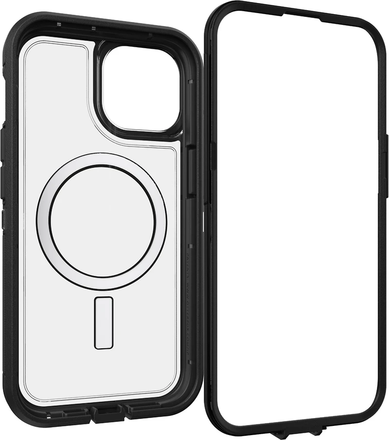 iPhone 15/14/13 Otterbox Defender XT w/ MagSafe Clear Series Case - Clear/Black (Dark Side)