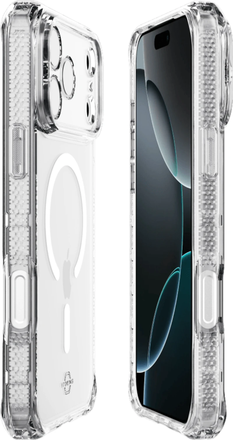 ITSKINS AP7UHMACRTRSP Étui Hybrid_R MagSafe Clear pour iPhone 17 Pro Max