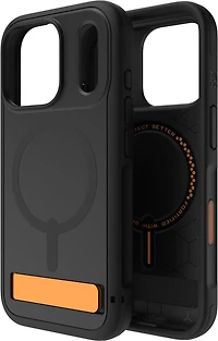 iPhone 17 Pro ZAGG Graphene Sedona Snap Kickstand Case - Flood Black/Orange