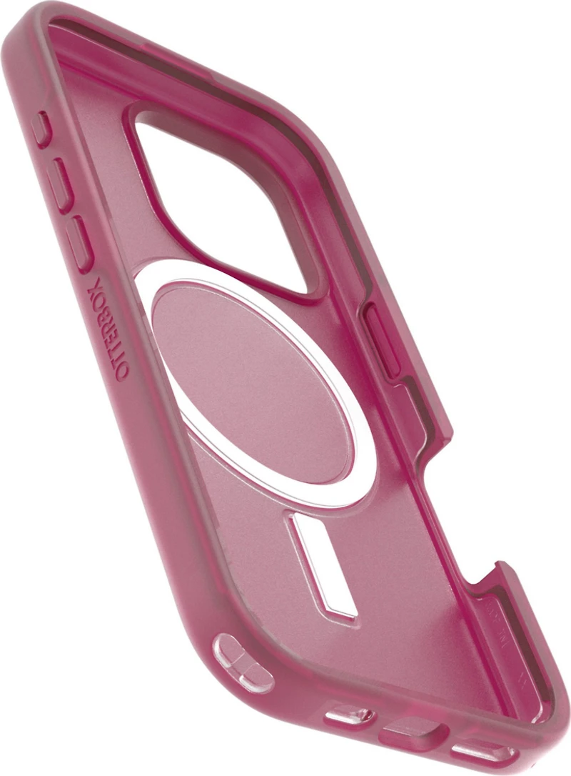 iPhone 16 Pro Otterbox Symmetry Soft Touch w/ MagSafe Series Case - Pink - Glass Heart