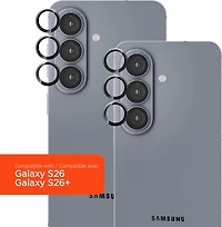 Samsung Galaxy S26/S26+ HyperGear Tempered Glass Camera Rings Lens Protection - 2 Pack clear