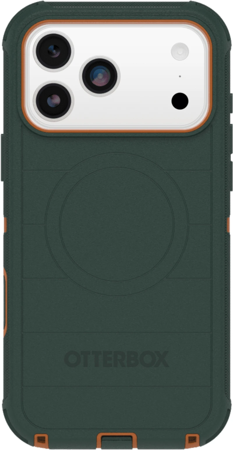 OtterBox 7798436 Étui Defender Pro MagSafe avec Contrôle de la Caméra Coopersmith (Vert) pour iPhone 17 Pro Max