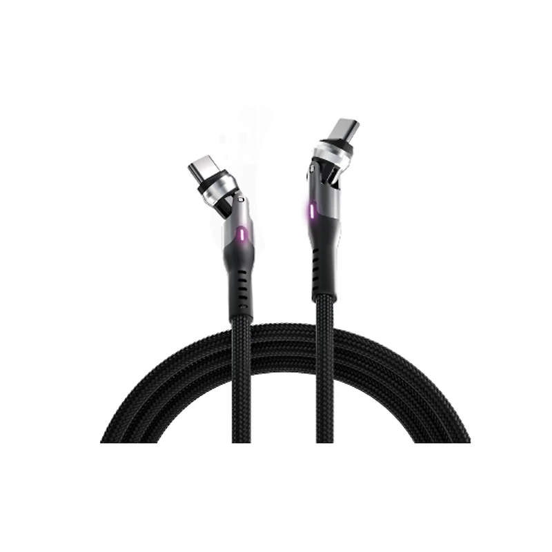 STATIK PowerPivot Nylon Braided 3ft Cable USB-C to USB-C - Black