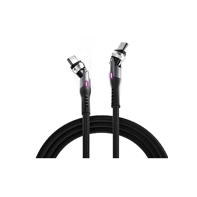 STATIK PowerPivot Nylon Braided 3ft Cable USB-C to USB-C - Black