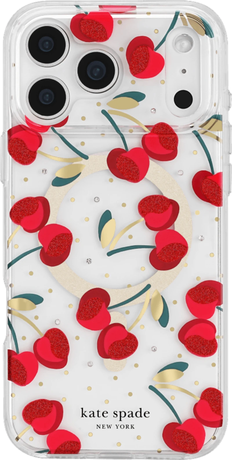 Kate Spade KS057242 Étui Protective MagSafe Cherry Dot pour iPhone 17 Pro Max