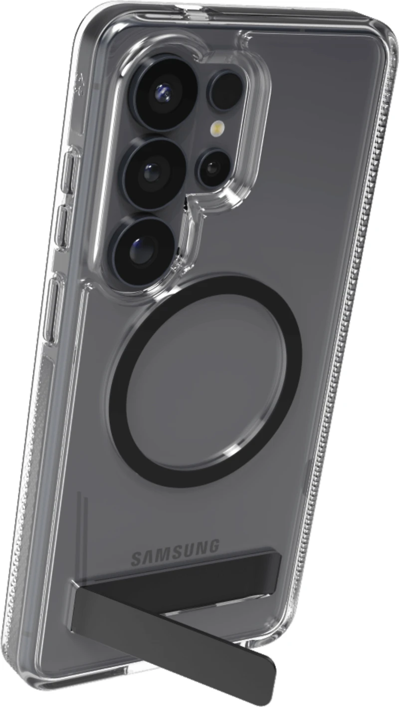 ZAGG - Santa Cruz Snap Case with Kickstand for Samsung Galaxy S26 Ultra - Black