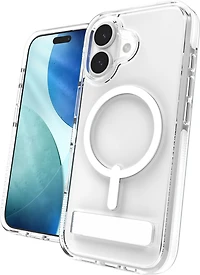 ZAGG - Santa Cruz Snap MagSafe Case with Kickstand for Apple iPhone 17 - White