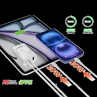 HyperGear 43W Multi-Port Hub w/Apple Watch Charger - White