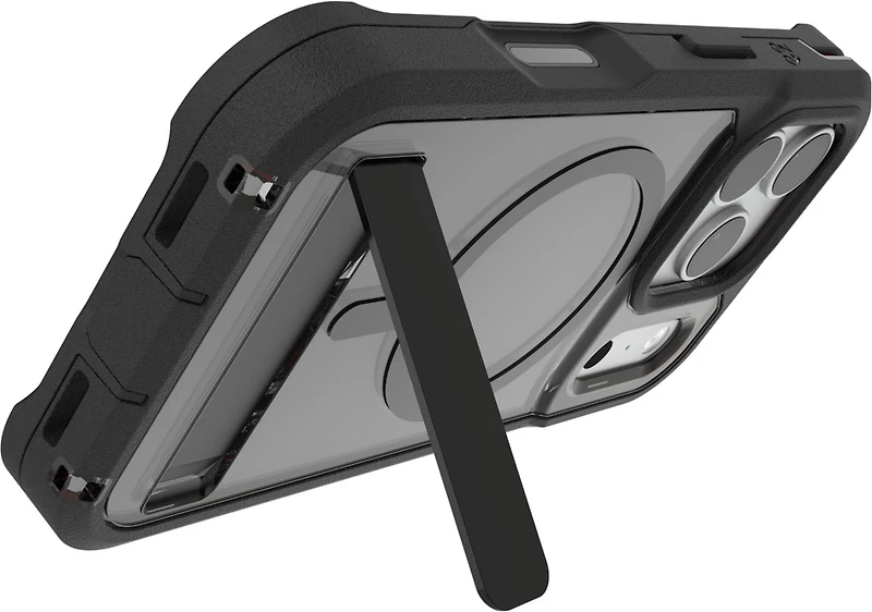 ZAGG - Rainier Snap MagSafe Case with Kickstand for Apple iPhone 17 Pro - Smoke Black