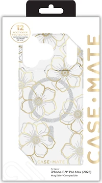 Case-Mate - Floral Gems MagSafe Case for Apple iPhone 17 Pro Max - Gold