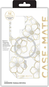 Samsung Galaxy S25 Ultra Case-Mate Floral Gems Case w/Magnets - Gold