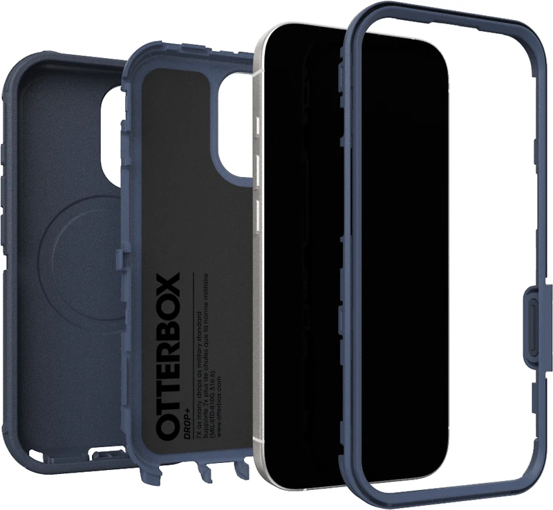 OtterBox Étui Defender Pro MagSafe avec Contrôle de la Caméra Riverside (Bleu) pour iPhone 17