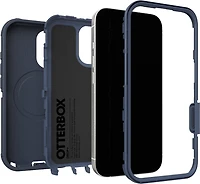 OtterBox - Defender Pro MagSafe Case with Camera Control for Apple iPhone 17 - Blue Sentiment