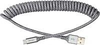 Ventev COILCABACVNV Câble de Charge/Sync Helix Coiled USB-C 1 pieds Gris