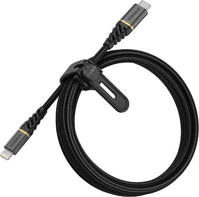 OtterBox - Premium Fast Charge USB C to Apple Lightning Cable 2m - Glamour Black