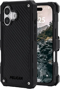 iPhone 17 Pelican Shield MagSafe w/Holster Case - Carbon Fiber