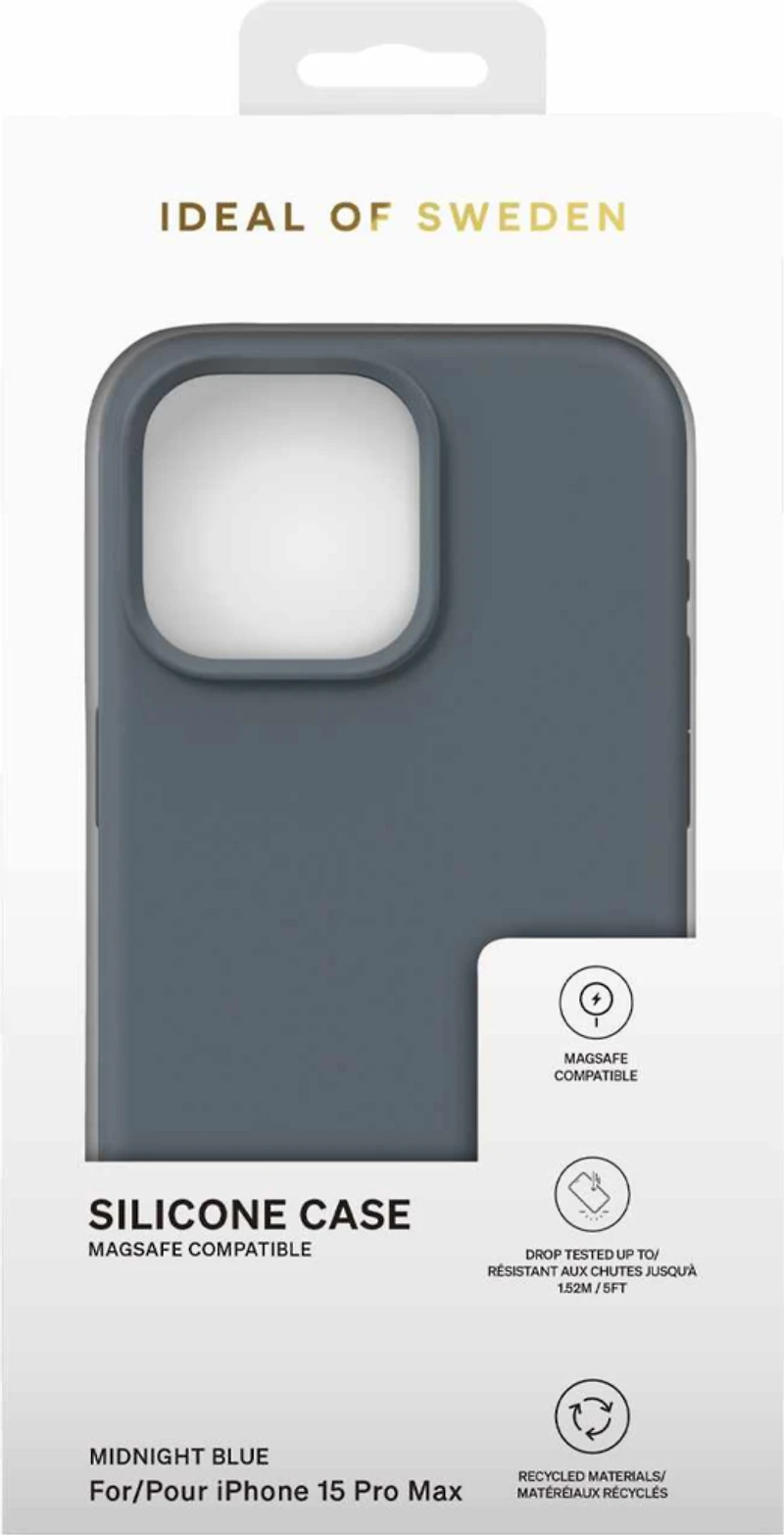 IDSICMSI2367P411 Silicone Case Magsafe iPhone 15 Pro Max Midnight Blue
