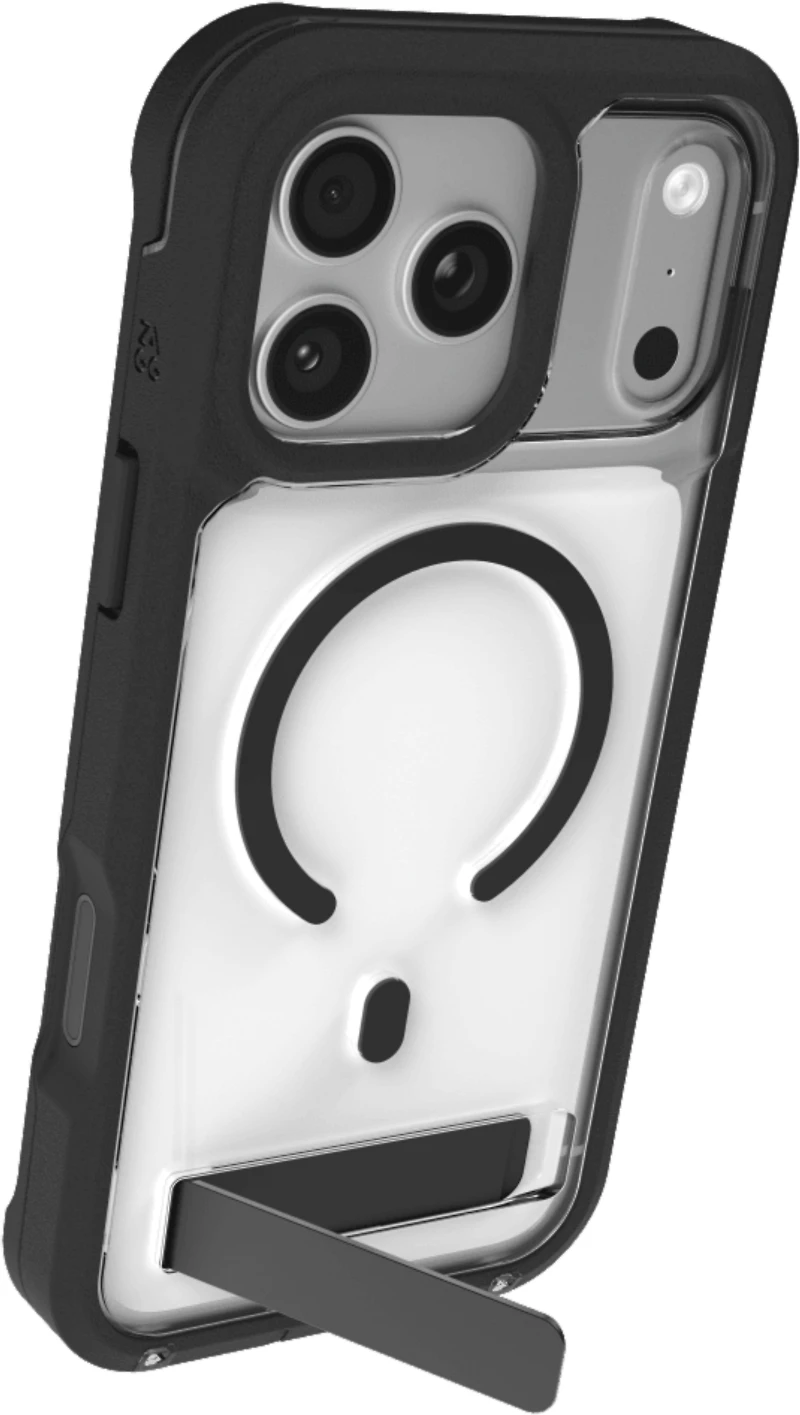 ZAGG - Rainier Snap Case with Kickstand for Apple iPhone 17 Pro Max - Black