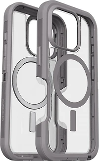 iPhone 16 Pro Otterbox Defender XT Clear Pro w/ MagSafe Series Case - Clear/Grey - Snow Capped