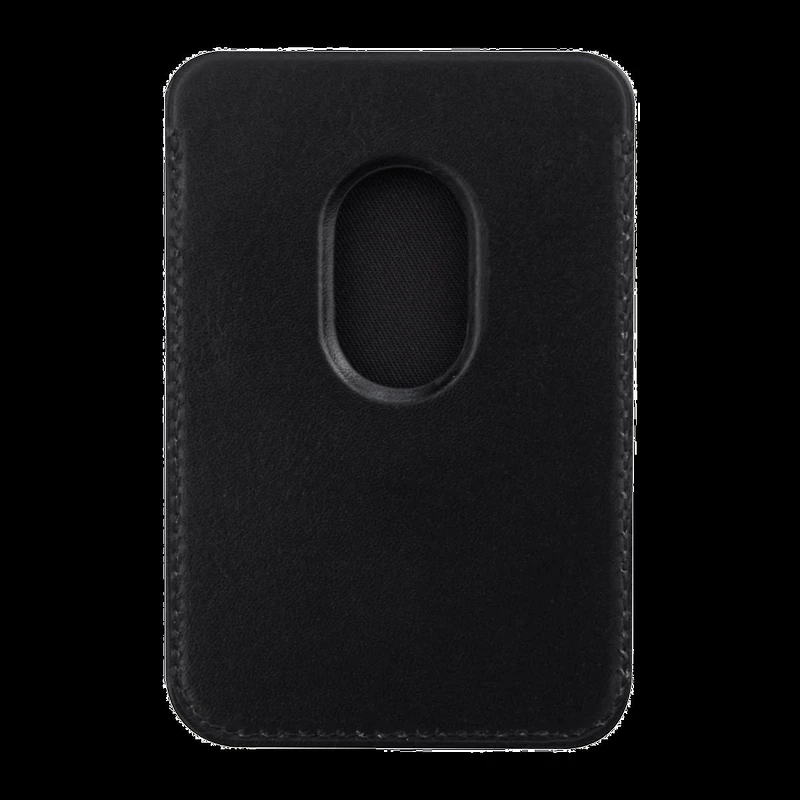 DBRAMANTE1928 LEATHER MAGSAFE WALLET- BLACK