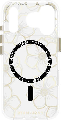 Case-Mate - Floral Gems MagSafe Case for Apple iPhone 17 Pro - Gold