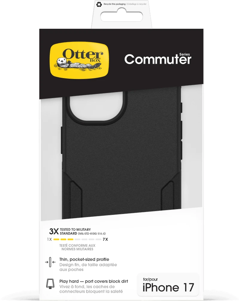 OtterBox 7798294 Étui Commuter MagSafe avec Contrôle de la Caméra Noir pour iPhone 17