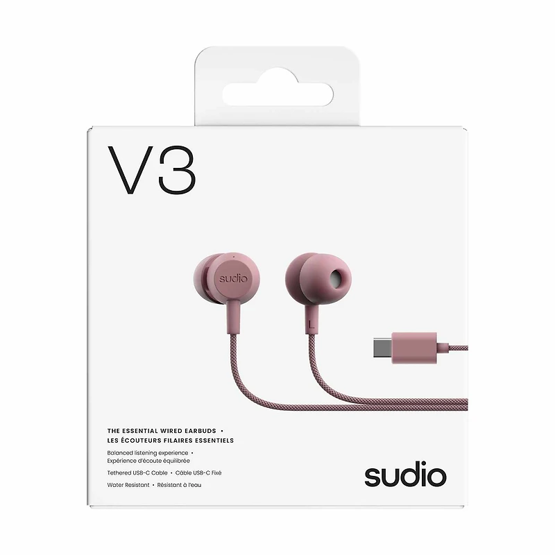 Sudio - V3s Essential Wired Earbuds - Pink