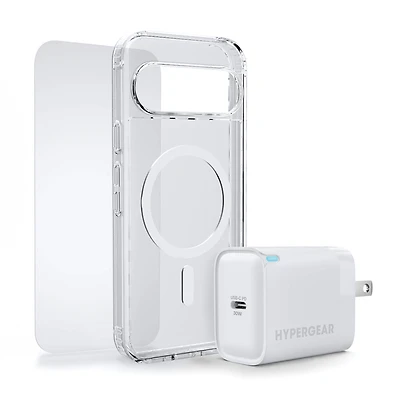 Google Pixel 11 Pro XL HyperGear Bundle - 30W Hub, Glass, Case w/Magsafe